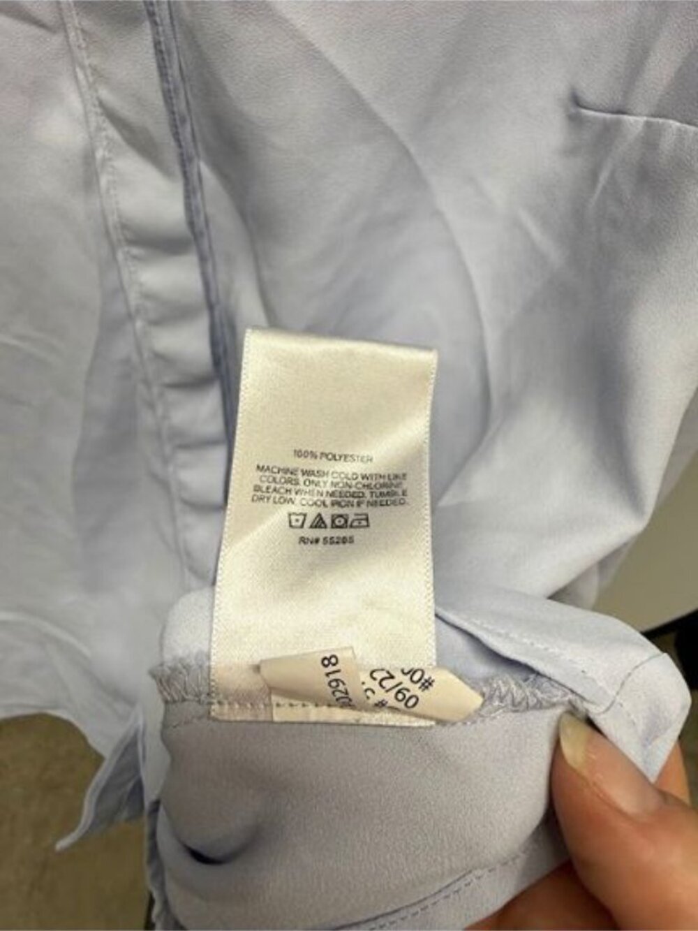 Express Baby Blue Portofino Button Up Blouse - Picture 4 of 5